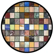 Gemstone Table Top , Marble Side Table Top , Round Coffee Table , Handmade Table