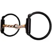 Dutton Bits Offset D-Ring Twisted Sweet Iron and Copper Snaffle Bit