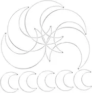 HOLIDYOYO 10pcs Moon Shaped Dreamcatcher Ring DIY Craft Kit Handmade Hoops for Dream Catcher Decoration for Wind Chimes Wreaths and Mandalas