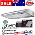DEVANTI Fixed Range Hood Rangehood Stainless Steel Kitchen Canopy 90cm 900mm