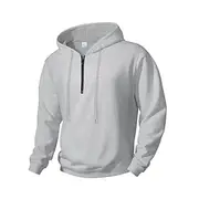 Men's Hoodie Quarter Zip Hoodie Black White Blue Khaki Gray Hooded Plain Pocket Sports Outdoor Casual Daily Streetwear Cool Designer Spring Fall Clothing Ap