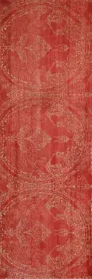 Contemporary Oriental Red Hand-knotted Wool Hallway Runner Rug 3x10 Carpet