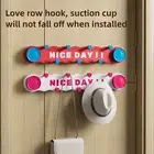 Suction Cup Door Back Clothes Hook Detachable Heart Key Hook Rack Towels