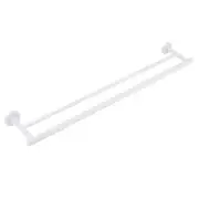 Matt White 750mm Wall Mounted Bathroom Double Towel Rail Rack Holder Shelf Bar