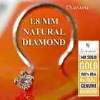 1.8mm Natural i Diamond Solitaire Engagement Wedding Nose Pin Piercing Stud Ring