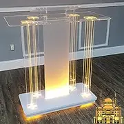 Acrylic Podiums for Church, Lectern for Churches, Conference Pulpit, Professional Portable Presentation Lectern with Wide Reading Surface for Restaurants, Weddings, Office and Classrooms