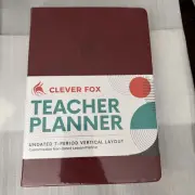 Clever Fox Teacher Planner ~ 7 Period Vertical Layout- Non-Dated Lesson Planner