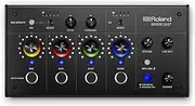 Roland BRIDGE CAST Dual Bus Gaming Mixer, Professional Audio Streaming Interface and Mixer for Online Gamers, 32-Bit Hardware DSP, USB-C Connection for Windows and Mac, XLR Input for Microphones