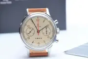 Pilot Military Mechanical 40mm Watch Sapphire Seagull Cowhide Brown Leather