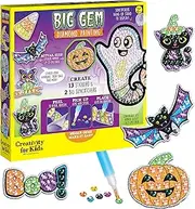 Creativity for Kids Big Gem Diamond Painting Kit - Halloween Stickers and Suncatchers, Halloween Crafts for Kids Ages 6-8+, Diamond Art for Kids