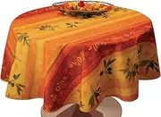 Stain Resistant Tablecloth Olive Red Oval 150cm x 240cm