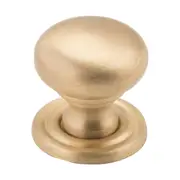 6712 Cupboard Knob Sheet Brass Satin Brass D19xP19mm