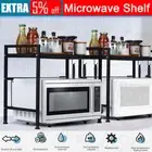 2 Tier Kitchen Microwave Oven Stand Shelf Rack Steel Organizer Storage Shelving