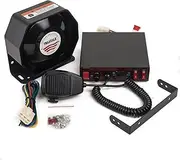 YHAAVALE 100W Emergency Police Siren Kit, Police Accessories, CJB200E Car PA System, DC12V 100W 8 Tones with Mic, Emergency Electronic for Emergency Vehicles Trucks