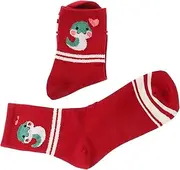 [GAROZATION] 1 Pair Year of The Snake Socks Cute Socks Cute Socks Funny Women Socks Cotton Novelty Socks Cartoon Socks for Women Mid Calf Socks for Women Novelty Socks Aesthetic Socks