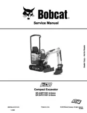 Paper Bobcat E08 Compact Excavator Workshop Manual Service Shop Repair 6986785