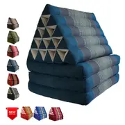 Blue Jumbo Thai 3 FOLDS Triangle Pillow Mattress Cushion Outdoor DayBed 9 Different Patterns