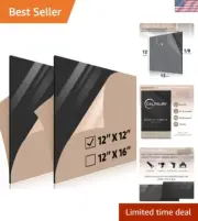 Versatile 2-Pack of 1/8" Thick Black Acrylic Sheets for Crafts & Displays