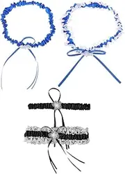 [GLSTOY] Elegant Lace Bridal Wedding Garter Set for Bride Timeless Leg Garter Bow for Special Occasions