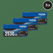 Brother TN2530XXL Toner Cartridge - Includes [3 x Black]