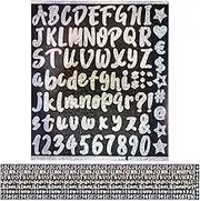 MUSISALY 12 Sheets Reflective Alphabet Letter Stickers Self Adhesive Stickers for Crafts Mailbox Cars and Decorations Easy Peel and Stick Removable Without Residue