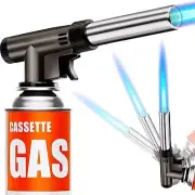 Professional Kitchen Torch Lighter, Metal Case, 360° Reverse Use, Adjustable Fla