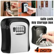 4 Digit Combination Lock Wall Mounted Key Safe Storage Box Security Home·Outdoor