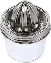 VALICLUD Mason Jar Fruit Juicer Manual Citrus Squeezer for Oranges Lemons and More Stainless Steel Kitchen Tool Easy to Clean Compact Design for Home Use