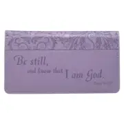Checkbook/Wallet-Be Still/Psalm 46:10-Purple