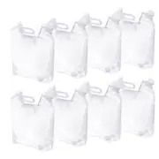 8Pack Collapsible Water Container Bag 10L Emergency Water Storage Clear