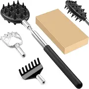 COZY CORE Telescoping Back Scratcher with 3Pcs Detachable Scratching Heads, Back Scratcher Extendable Backcratchers for Men/Women A