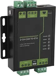Denash CAN to Ethernet Converter Module, Industrial Grade Professional 2 Ports CAN Device Server DC 5～36V for Computer