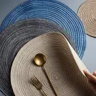 Elegant Set of 6 Handmade Woven Placemats 30cm Table Mats for Dining Table