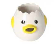 Creative Cartoon Chicken Egg Yolk White Separator Ceramics Ceramic Cartoon Chick Egg Separator Dining Cooking Kitchen Gadget - YELLOW