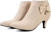[Generic] Women's Boots Autumn Winter Heel Boots Daily Booties Ankle Boots Winter Pointed Toe Casual Boots
