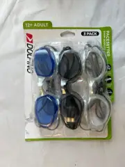 Dolfino Swim Goggles w/ UV Protection & Latex Free Straps - New - Ages 12+