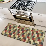 Ottohome Checkered Rug, 20" X 59", Multicolor