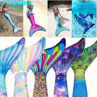 在飛比找Yahoo!奇摩拍賣優惠-美人魚尾巴 成人女泳裝  兒童泳衣 表演服裝 可裝腳蹼