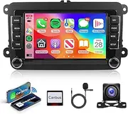 for VW Passat Jetta Tiguan Golf MK5 MK6 T5 EOS Polo 2G 64G Android Car Stereo Radio CarPlay, Rimoody 7 Inch Touch Screen Android Auto GPS Navigation Bluetooth FM SWC Backup Camera