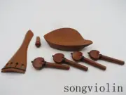 Nice violin fittings 4/4 natural Jujube wood chinrest tailpiece endpin pegs