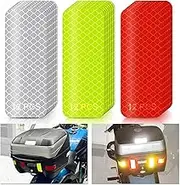 Psler Reflective Stickers 36 PCS High Visibility Tape - Waterproof Safety Strips for Car, Motorcycle, Bike, Trailer, Helmet, Mailbox, Bag - 1.18 x 3.15 Inch
