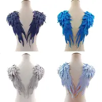 在飛比找蝦皮購物優惠-【1 對】大天使之翼刺繡衣領蕾絲胸花後飾針織面料服裝貼花縫紉
