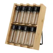 8pc Davis & Waddell Canister Spice Jar w/ Display Rack Holder 25.5x20cm Natural