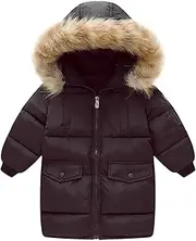 [Generic] Jacket for Teenagers Kids Child Toddler Baby Boys Girls Long Sleeve Solid Patchwork Winter Coats Jacket Hooded Outer Outwear Outfits Clothes Trench Coat for Boys Size 20 (Black #1, 2-3 Years)