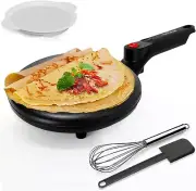 Nutrichef Crepe Maker Nonstick Cooktop - 8-inch Cook Area