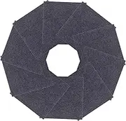 Generic 10pcs Non-slip Floor Stickers Squares Toilet Paper Holder Adhesive Tile Decals Tile Sticker Peel Divider Floorpops Tile Floor Decals Wainscotting Trim Decking Dark Grey Polyester