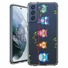 For Samsung Galaxy S20 S21 S23 S24 FE 5g TPU Case+Glass(Owls branch)