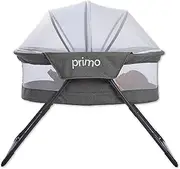 Cocoon Deluxe Folding Indoor & Outdoor Travel Bassinet in Heather Gray, Lightweight Design, Portable Bassinet, Quick Fold, Adjustable Breathable Mesh Canopy, with Carrying Bag