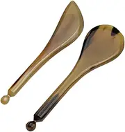 2pcs Acupoint Stick Massage Pen Hand Held Hand Held Massager Acupoint Care Pen Facial Tools Massager Beauty Massage Stick Yak Horn