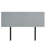 Linen Fabric King Bed Deluxe Headboard Bedhead - Stone Grey
